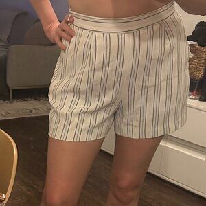 NWT Ann Taylor Coastal Striped White Shorts Nautical Womens Size 8